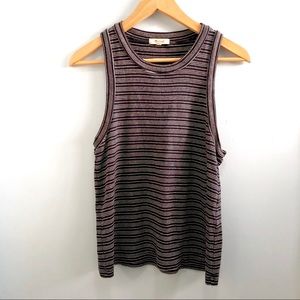 Madewell striped tank top blue